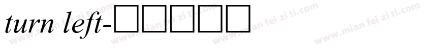 turn left字体转换
